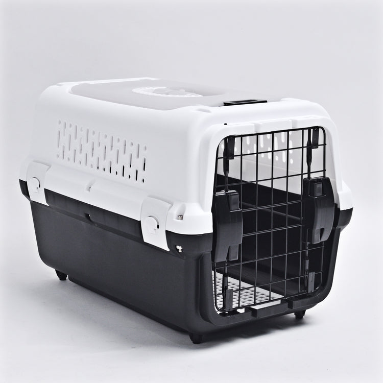 Reismand met stalen deur voor Kat & Hond (Zwart) 50 x 30 x 30 cm