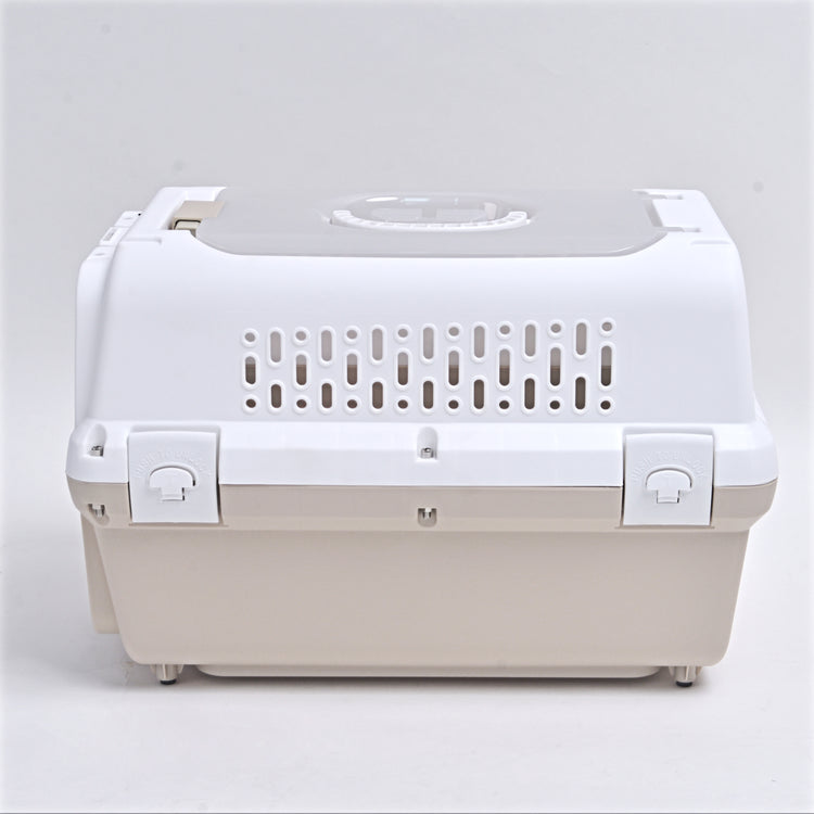 Reismand met stalen deur voor Kat & Hond (Cappuccino) 50 x 30 x 30 cm