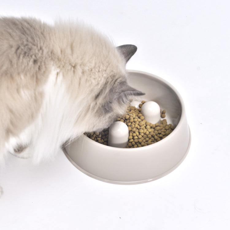 Slowfood Anti-Schrokbak Kat & Hond (Cappuccino) - Small Ø20cm