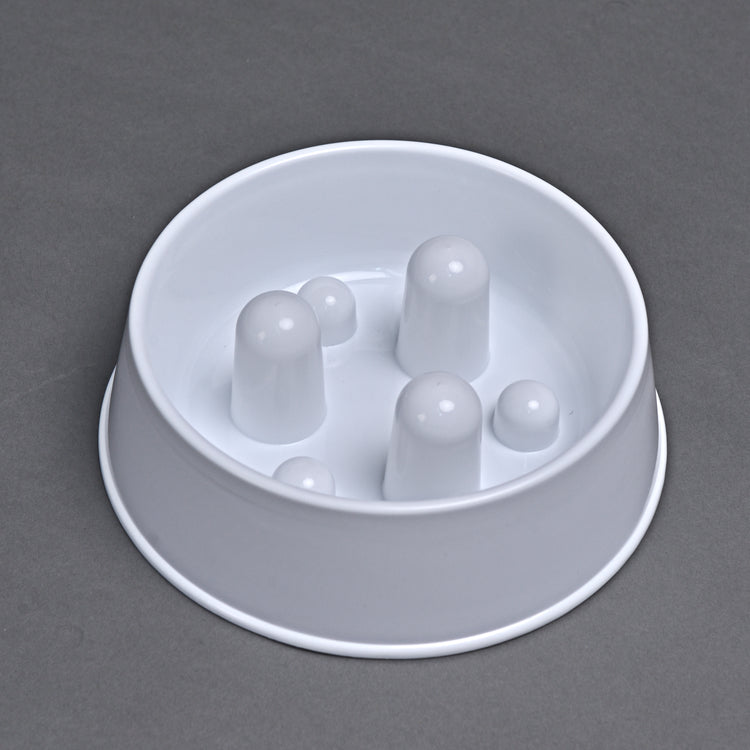 Slowfood Anti-Schrokbak Kat & Hond (Wit) - Small Ø20cm