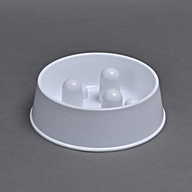 Slowfood Anti-Schrokbak Kat & Hond (Wit) - Small Ø20cm