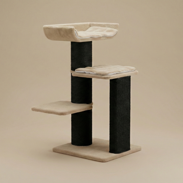Krabpaal Maine Coon Throne Blackline (Cappuccino Teddy)