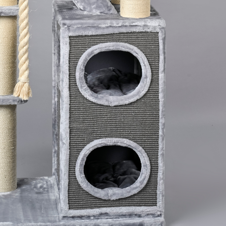 Krabpaal Cat Penthouse (Lichtgrijs)