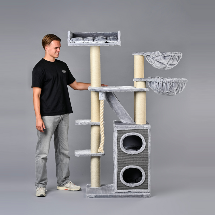 Krabpaal Cat Penthouse Plus (Lichtgrijs)