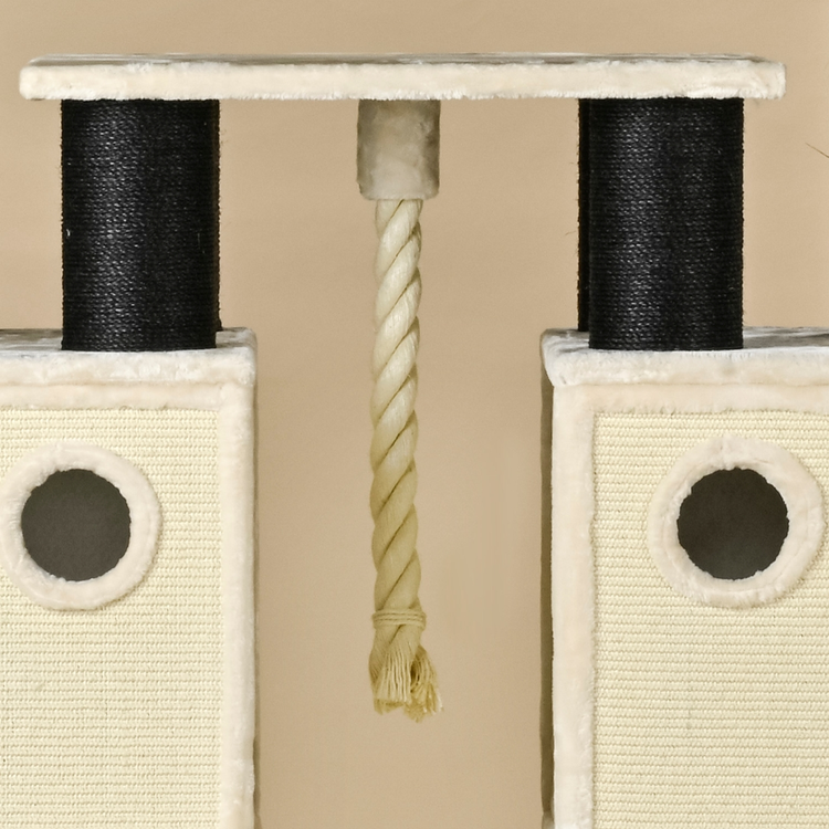 Krabpaal Royal Cat Palace Blackline (Crème)