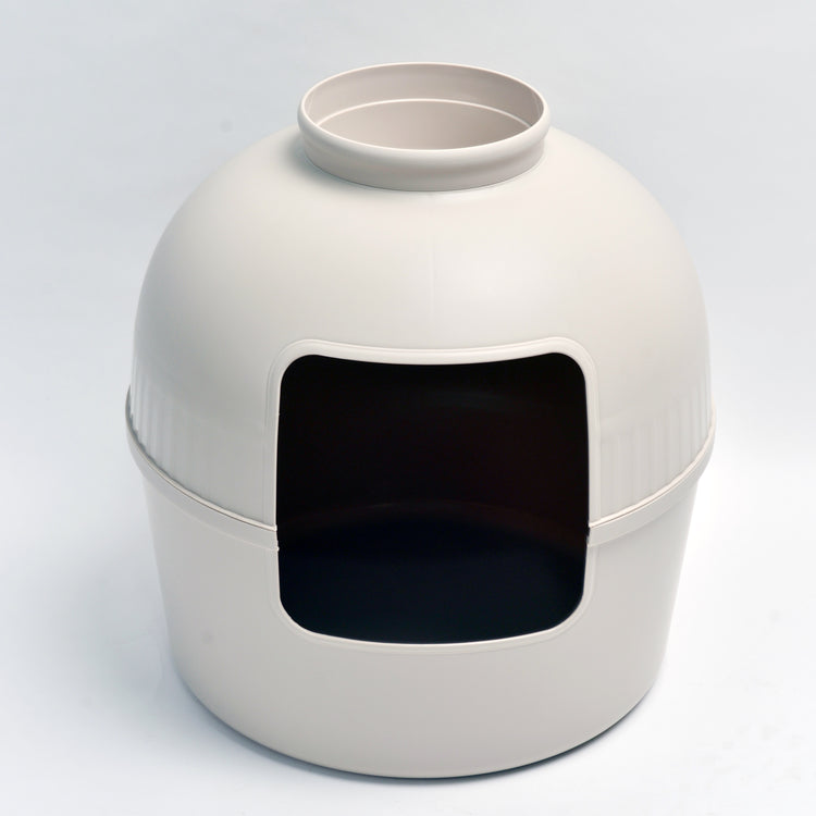 Kattenbak Flower XXL, verborgen kattentoilet (Cappuccino Cream) - 51Ø x 55cm