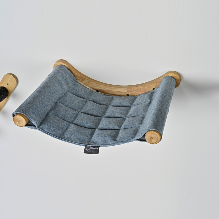 Wandmeubel Klimmuur Kat - Luxe Hangmat XXL (Denim)