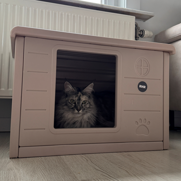 Kattenhuis Villa de Luxe voor binnen en buiten (Cappuccino)