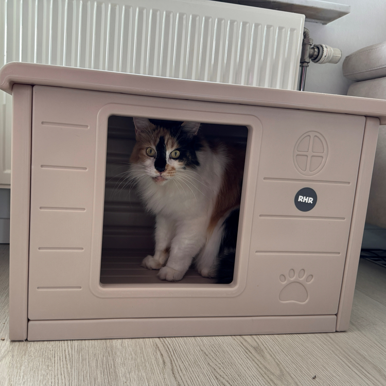 Kattenhuis Villa de Luxe voor binnen en buiten (Cappuccino)