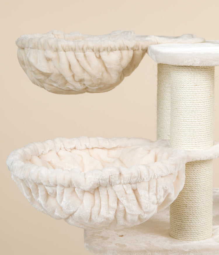 Grote, crèmekleurige Hangmat de Luxe (voor 12/15cm palen)