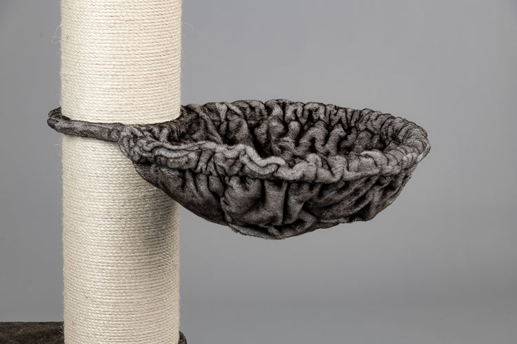 Grote, taupekleurige Hangmat de Luxe (voor 20cm palen)