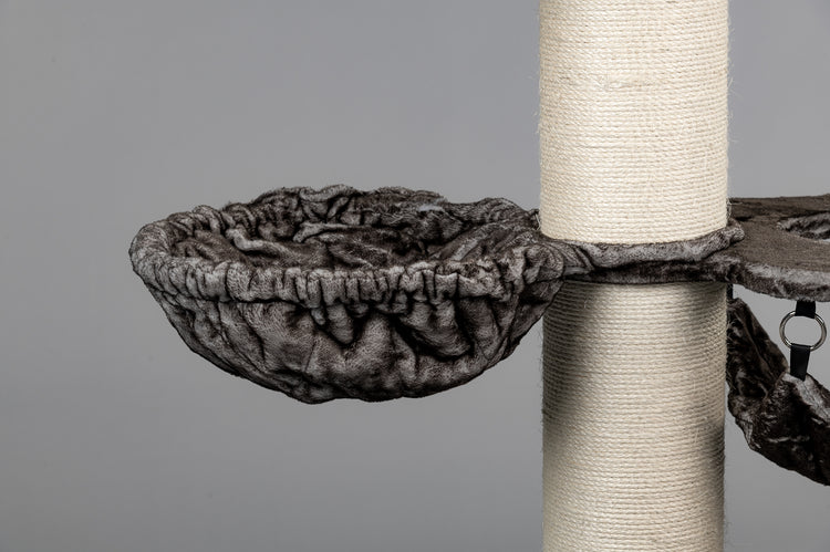 Grote, taupekleurige Hangmat de Luxe (voor 20cm palen)