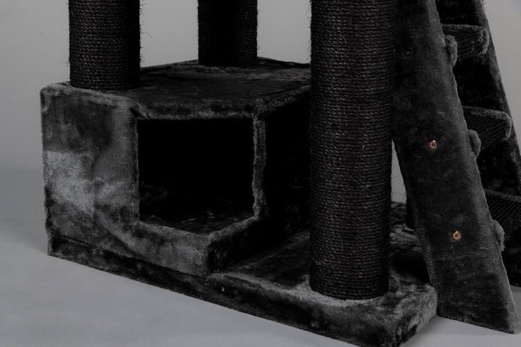 Speelhuis Donkergrijs kleurig, Corner Coon 55 x 35 x 25 cm (incl. Kussen)