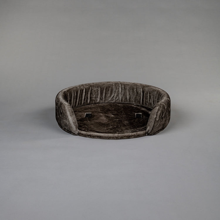 Taupekleurige, 60 cm Diameter Ronde Zetel (Incl. Kussen)