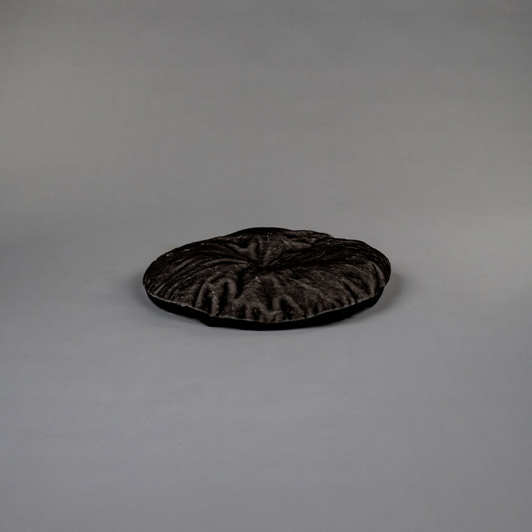 Taupekleurige, 60 cm Diameter Ronde Zetel (Incl. Kussen)