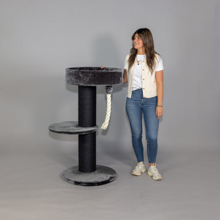 Krabpaal Maine Coon Lounge Sleeper Blackline (Donkergrijs)