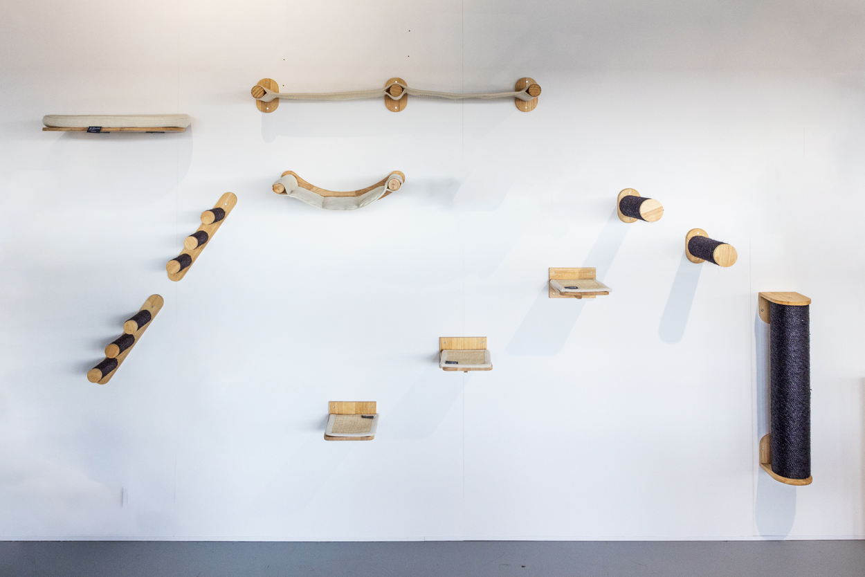 Everest Blackline Crème| Kattenmuur Klim- en wandsysteem set van RHR Pets