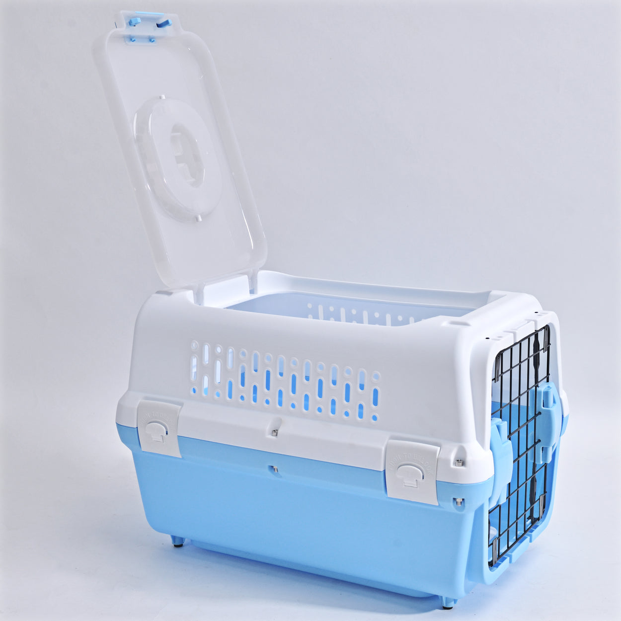 Reismand met stalen deur voor Kat & Hond (Blauw) 50 x 30 x 30 cm