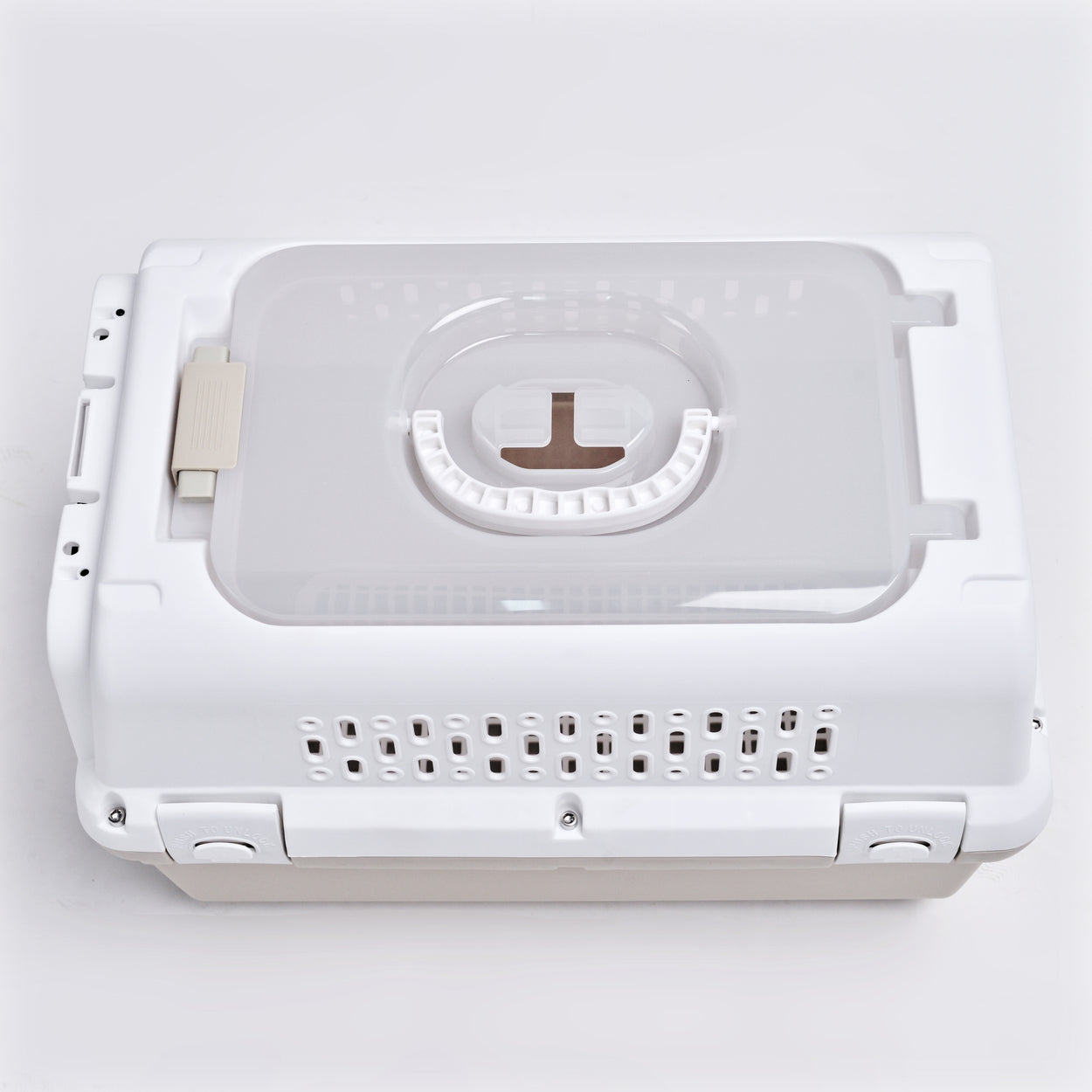 Reismand met stalen deur voor Kat & Hond (Cappuccino) 50 x 30 x 30 cm