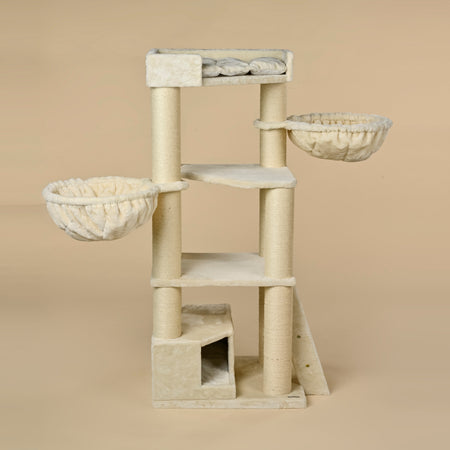 Hey-brother XXL Grote krabpaal voor Maine Coon, 168 cm kattenboom voor grote katten, met extra grote hangmat, sisalpalissen (11 cm) en klimtouw, 2 platformen, hol, mand, lichtgrijs EMPJ01W Hey-brother XXL Grote krabpaal voor Maine Coon, 168 cm kattenboom voor grote katten, met extra grote hangmat, sisalpalissen (11 cm) en klimtouw, 2 platformen, hol, mand, lichtgrijs EMPJ01W