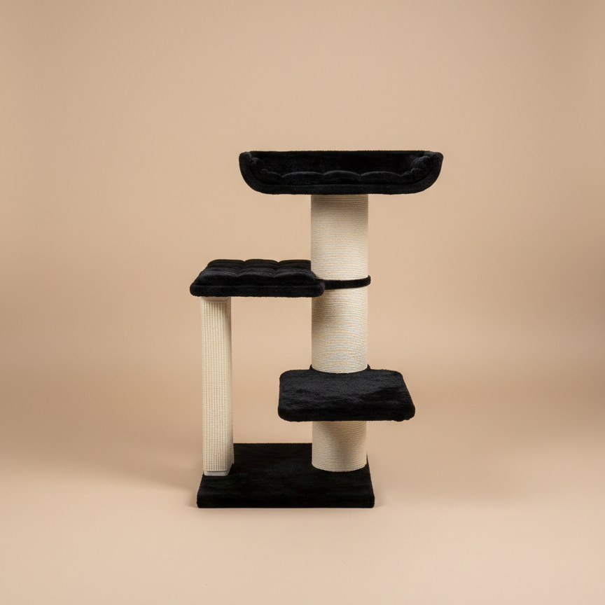 Krabpaal Maine Coon Throne (Black Teddy)