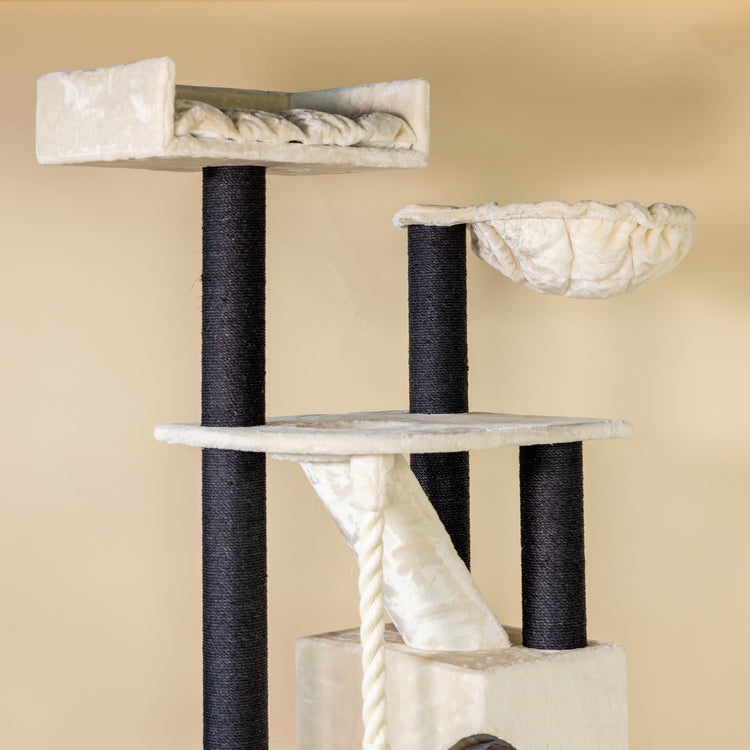 Cat tree Kilimandjaro de Luxe Blackline (Cream)