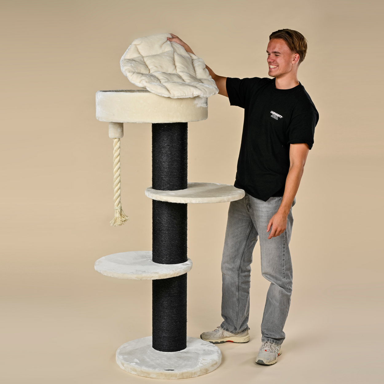 Krabpaal Maine Coon Sleeper Blackline (Crème)