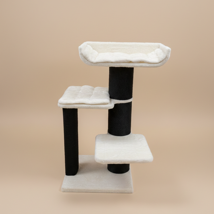 Krabpaal Maine Coon Throne Blackline (Beige Teddy)