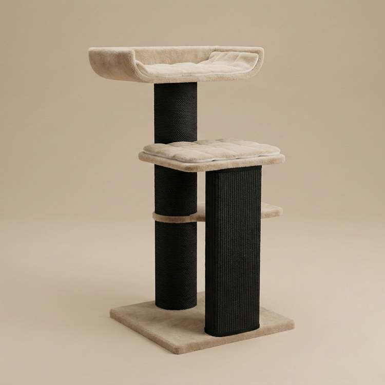 Krabpaal Maine Coon Throne Blackline (Cappuccino Teddy)