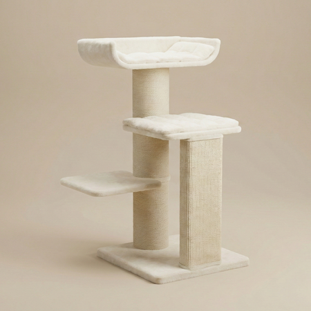 Krabpaal Maine Coon Throne (Beige Teddy)