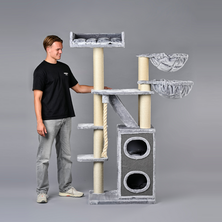 Krabpaal Cat Penthouse Plus (Lichtgrijs)