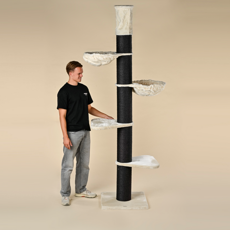 Krabpaal Maine Coon Tower Blackline (Crème)