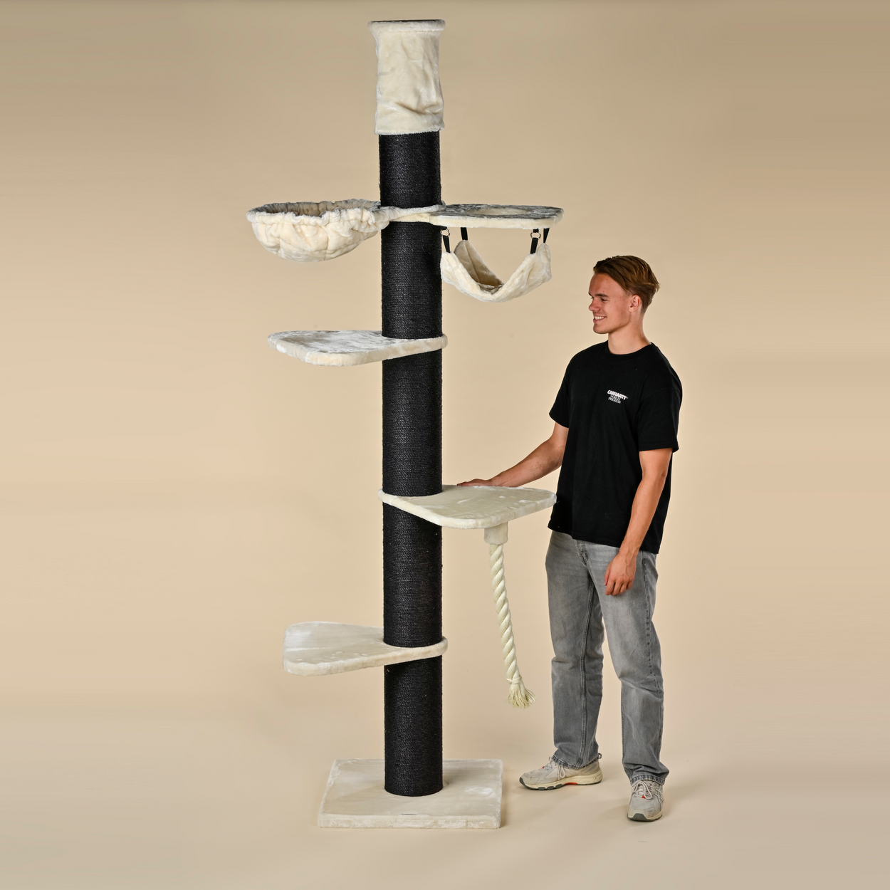 Krabpaal Maine Coon Tower Blackline Crown (Crème)