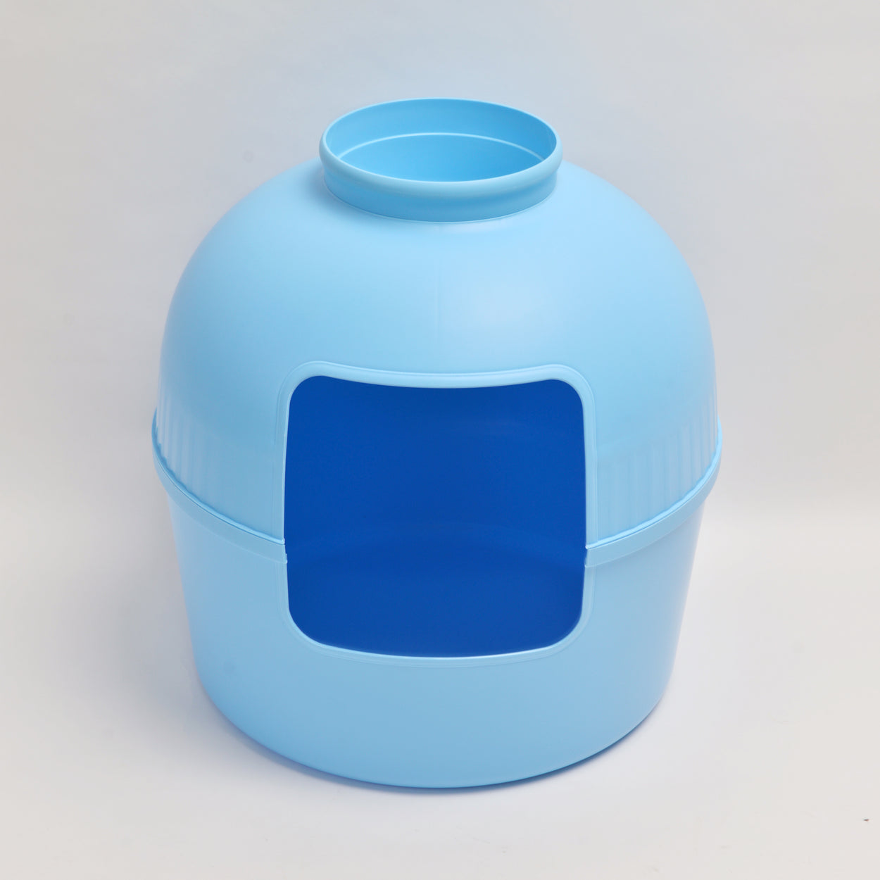 Kattenbak Flower XXL, verborgen kattentoilet (Fris Blauw) - 51Ø x 55cm