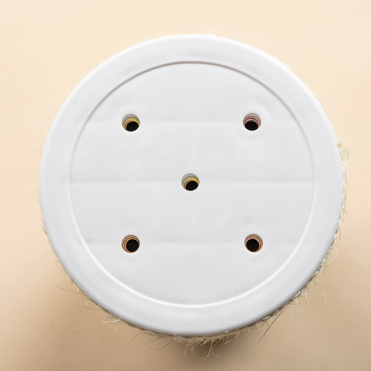 Sisalpaal 65cm x 20 cmØ - M10 - 5 schroefgaten (Crème)