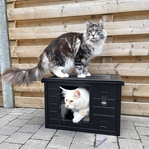 Katzenhaus Villa de Luxe für Außen und Innen (Blackline)