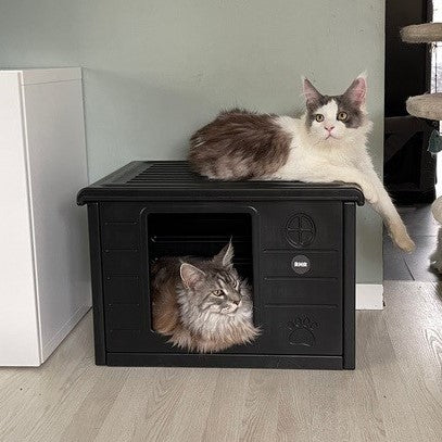 Kattenhuis Villa de Luxe voor binnen en buiten (Blackline)