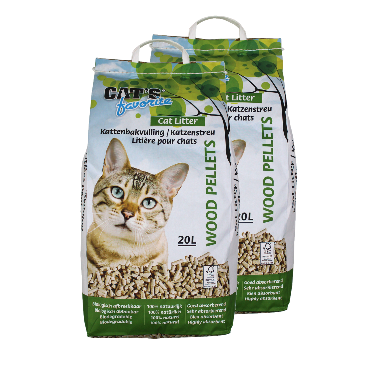 40L Bio Wood Pellets Cat Litter Cat's Favorite - Main Image