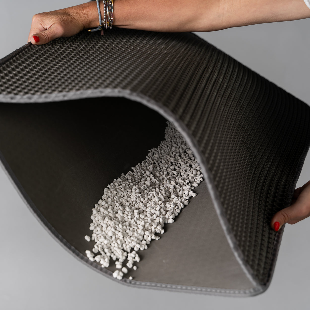 Kattenbakmat Dirty Paw 75x55cm (Grijs)