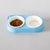 CoBowl | Dubbele Keramische Voederbak voor Kat & Hond (Blauw) 31 x 17 & Ø12cm - 300ml