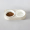 CoBowl | Dubbele Keramische Voederbak voor Kat & Hond (Cappuccino) 31 x 17 & Ø12cm - 300ml