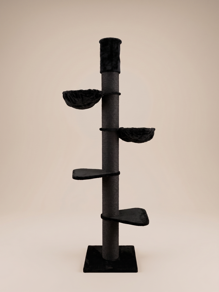 Škrabadlo Maine Coon Tower Blackline (Čierny Teddy) 245-265 cm