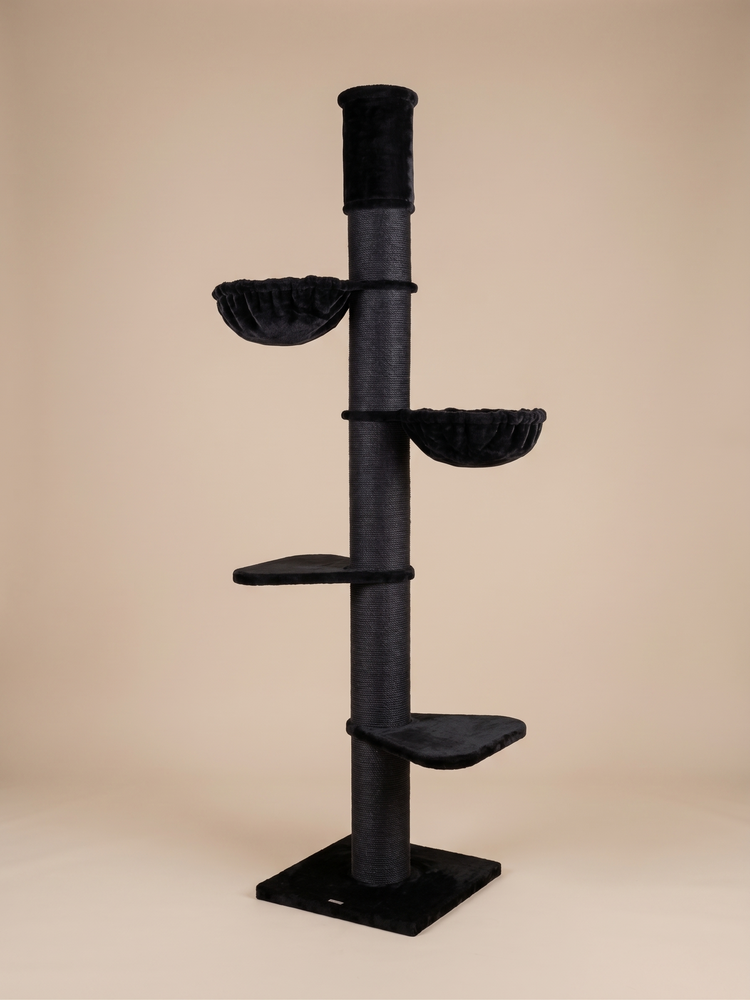 Škrabadlo Maine Coon Tower Blackline (Čierny Teddy) 265-285 cm