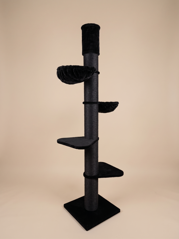 Škrabadlo Maine Coon Tower Blackline (Čierny Teddy) 245-265 cm