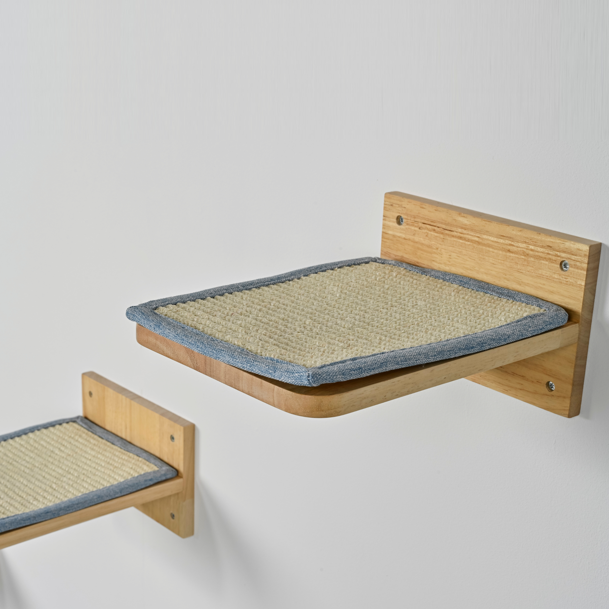 Wandmeubel Klimmuur Kat - Muur Plateaus - Set 3 (Denim)