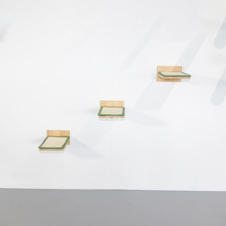 Wandmeubel Klimmuur Kat - Muur Plateaus - Set 3 (Pistache)