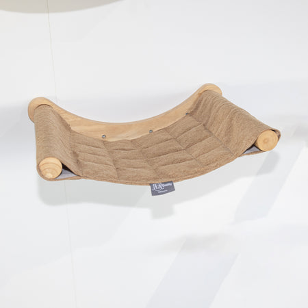 Wandmeubel Klimmuur Kat - Luxe Hangmat XXL (Cappuccino)