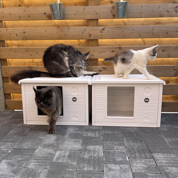 Kattenhuis Villa de Luxe voor binnen en buiten (Wit)