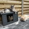 Kattenhuis Villa de Luxe voor binnen en buiten (Donkergrijs)