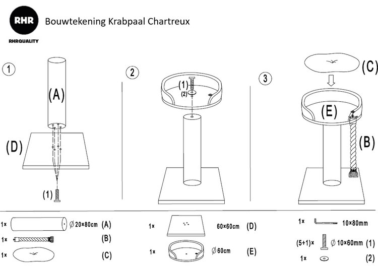 Drapak dla kota Chartreux (Beige)